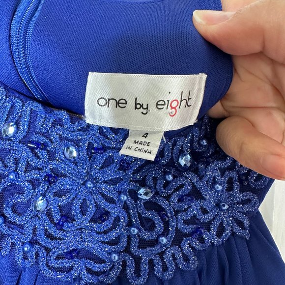 Women's One by Eight Royal Blue Halter Gown US Size 4 - Picture 9 of 15